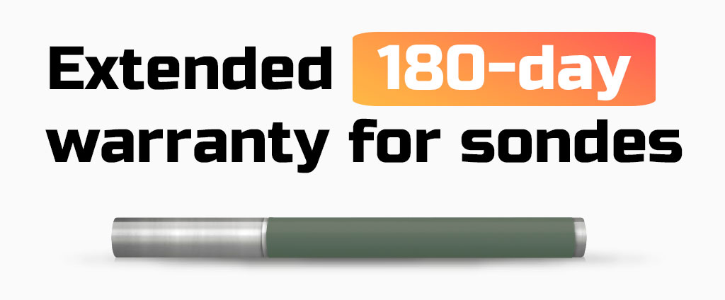Extended 180-day warranty for sondes